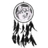 Attrape Rêve Loup Gris